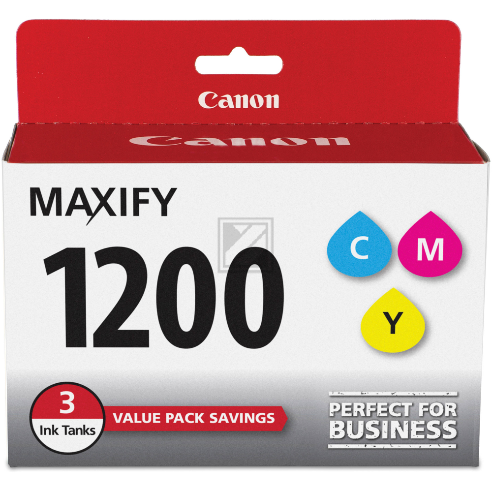 Canon Tintenpatrone gelb, magenta, schwarz (9232B005, PGI-1200C, PGI-1200M, PGI-1200Y)