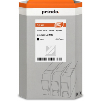 Prindo Tintenpatrone (Basic) schwarz (PRIBLC985BK) ersetzt LC-985BK