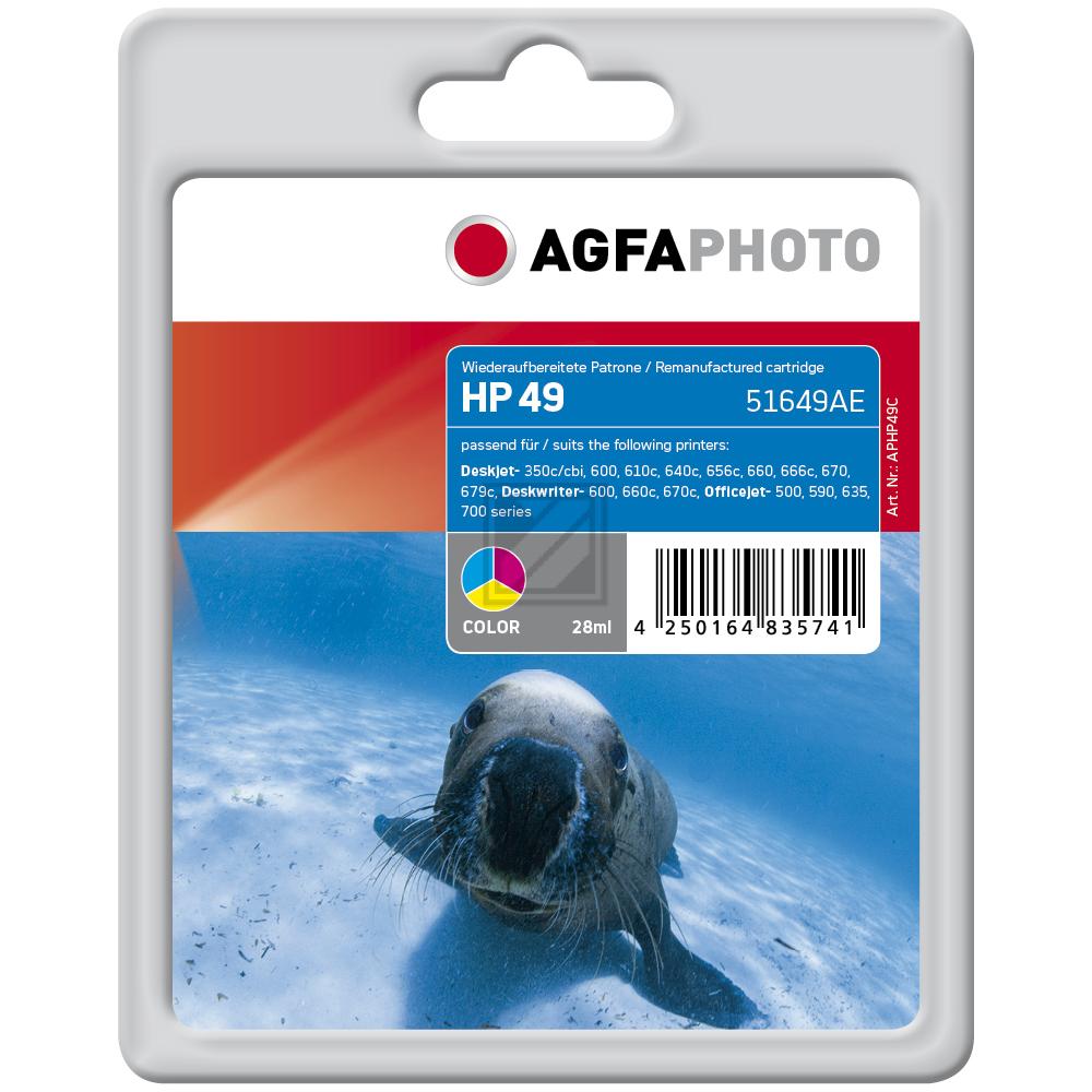 Agfaphoto Tintendruckkopf cyan/gelb/magenta HC (APHP49C) ersetzt 49