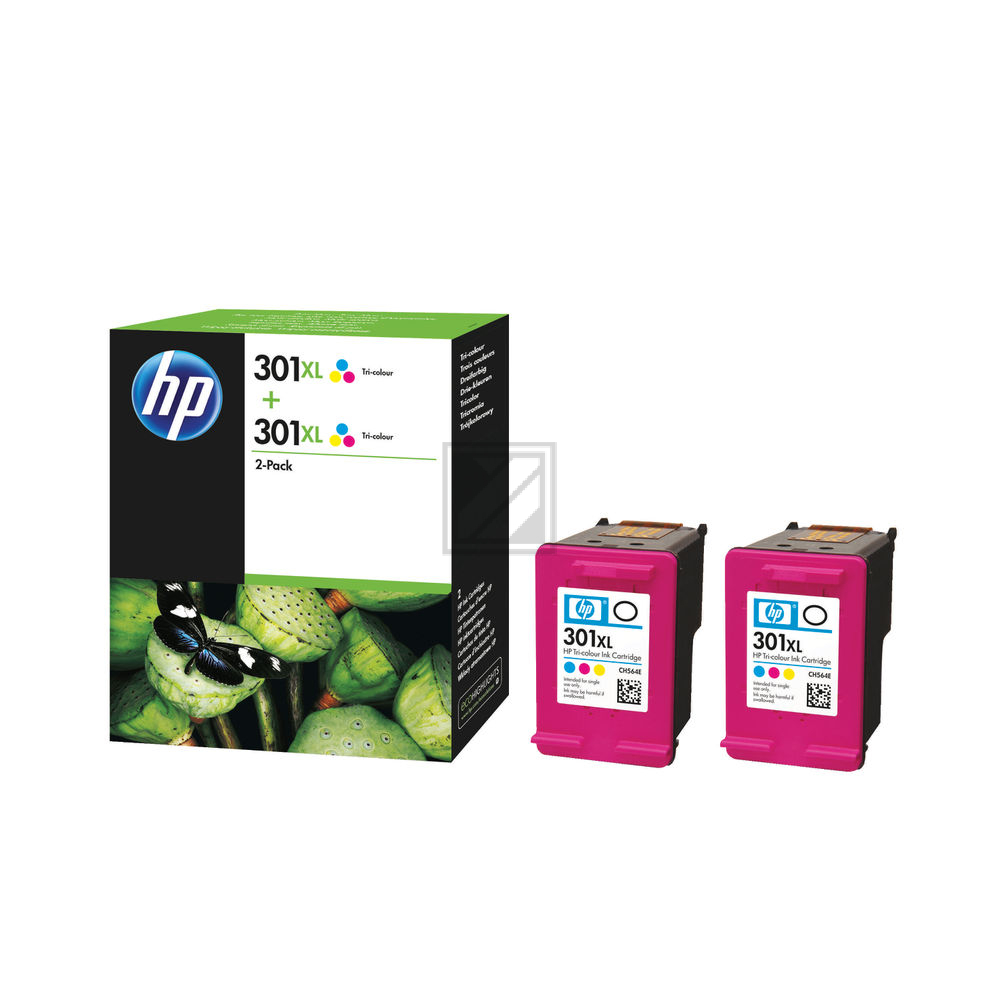 HP Tintendruckkopf 2 x cyan/gelb/magenta (D8J46AE, 301XL)