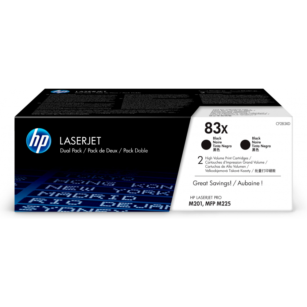 HP Toner-Kartusche 2 x schwarz HC (CF283XD, 83XD)