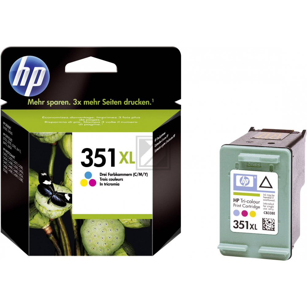 HP Tintendruckkopf cyan/gelb/magenta HC (CB338EE#ABB, 351XL)
