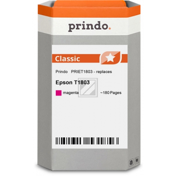 Prindo Tintenpatrone (Classic) magenta (PRIET1803) ersetzt T1803