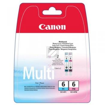 Canon Tintenpatrone photo cyan, photo magenta (4709A018, BCI-6PC, BCI-6PM)