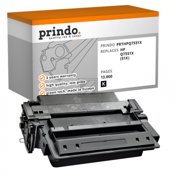 Prindo Toner-Kartusche schwarz HC (PRTHPQ7551X) ersetzt 51X