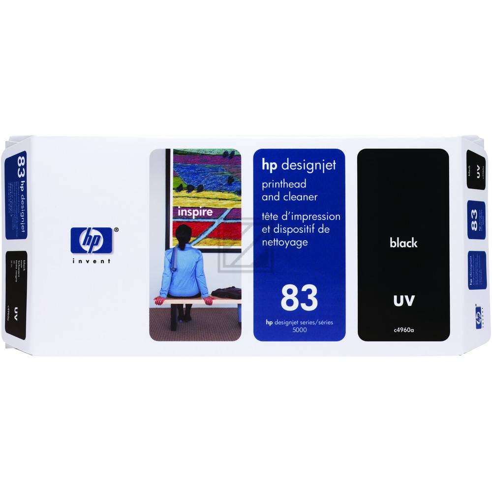 HP Tintendruckkopf UV-Tintensystem schwarz (C4960A, 83)