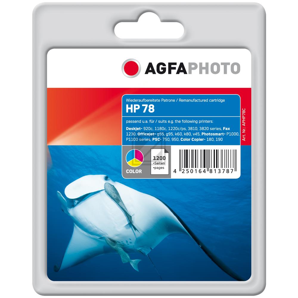 Agfaphoto Tintendruckkopf cyan/gelb/magenta HC (APHP78C) ersetzt 78