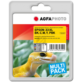 Agfaphoto Tintenpatrone gelb, magenta, photo schwarz, schwarz, cyan HC (APET336SETD) ersetzt T3357