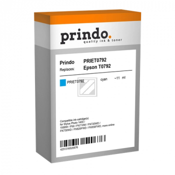 Prindo Tintenpatrone cyan (PRIET0792) ersetzt T0792