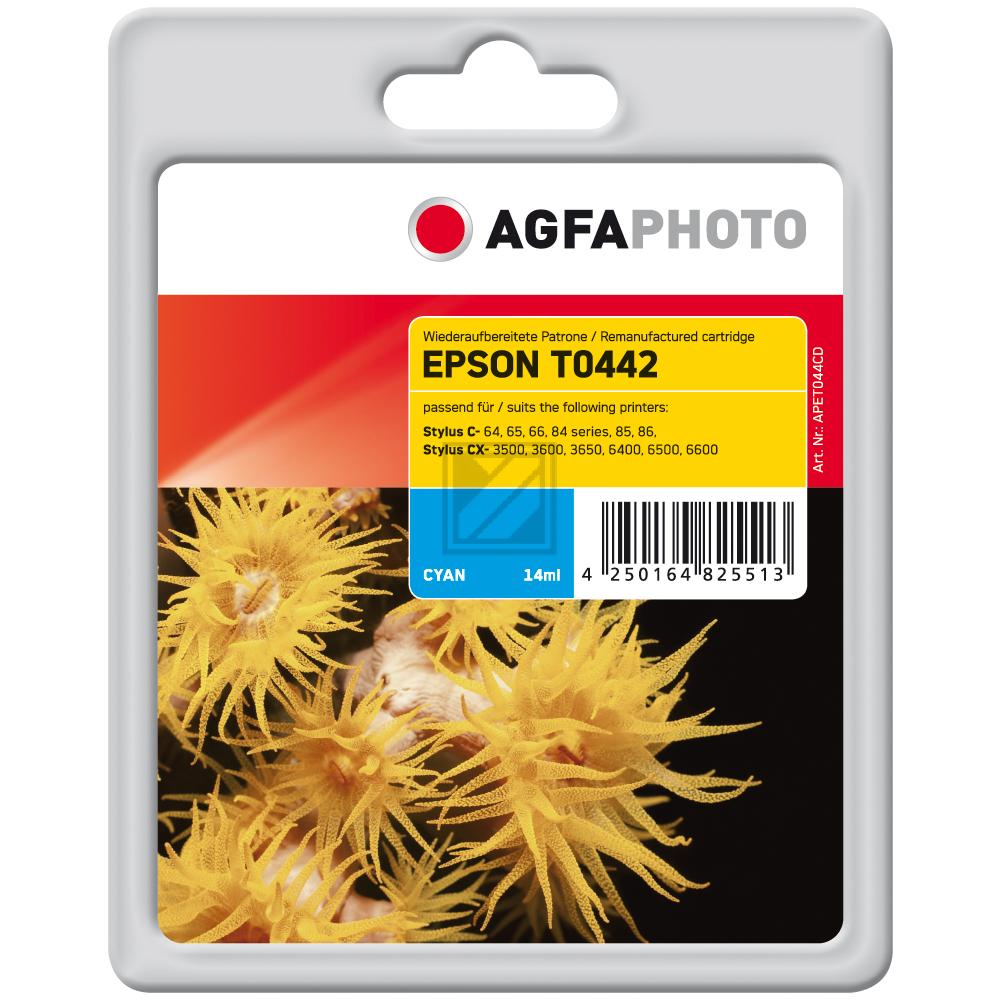 Agfaphoto Tintenpatrone cyan HC (APET044CD) ersetzt T0442