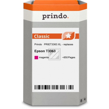 Prindo Tintenpatrone (Classic) magenta HC (PRIET3363) ersetzt T3363