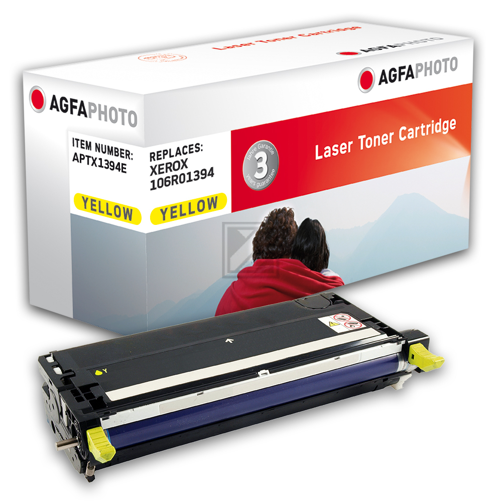 Agfaphoto Toner-Kartusche gelb HC (APTX1394E) ersetzt 106R01394