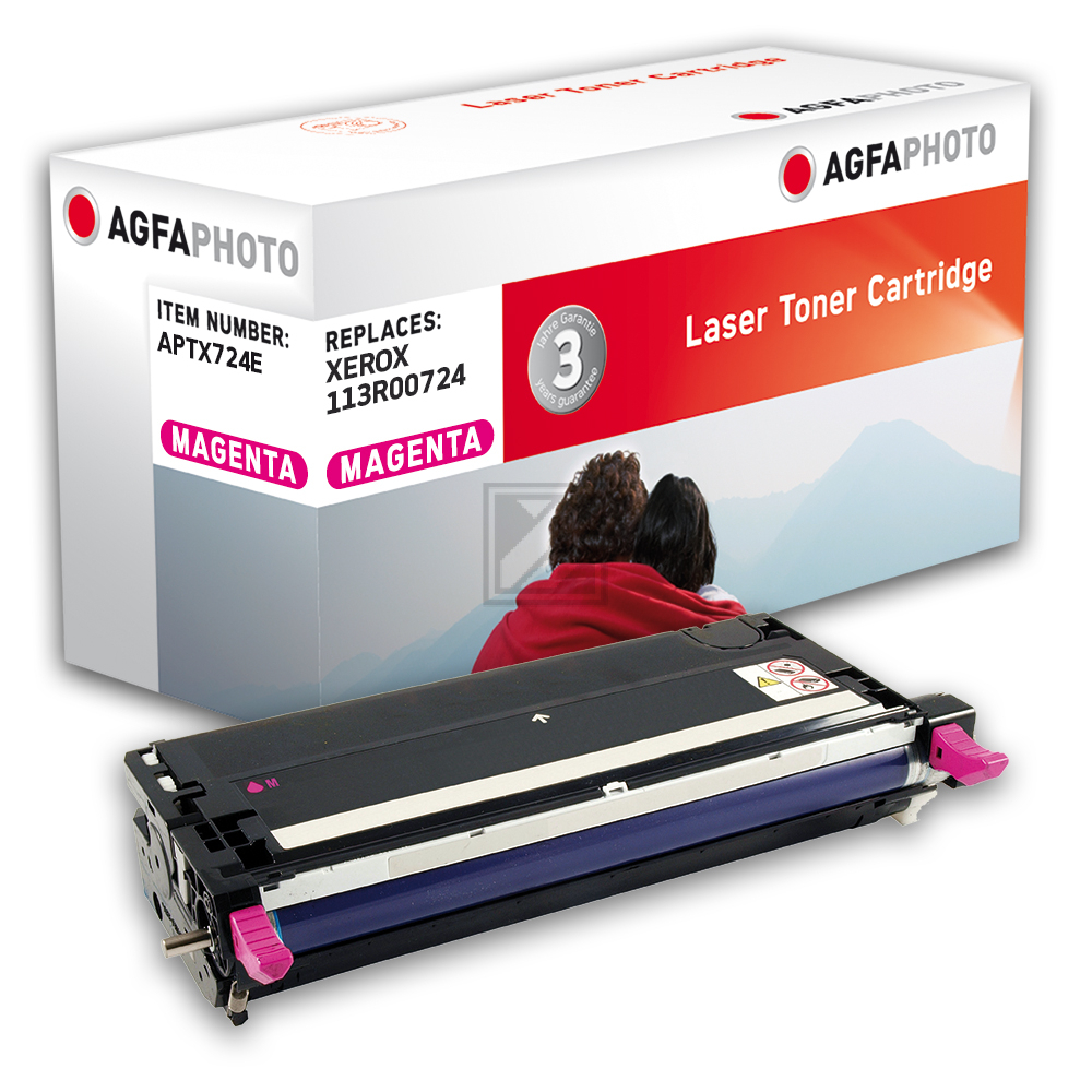 Agfaphoto Toner-Kartusche magenta HC (APTX724E) ersetzt 113R00724