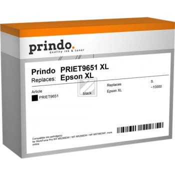 Prindo Tintenpatrone schwarz HC (PRIET9651) ersetzt 96XL