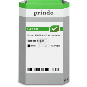 Prindo Tintenpatrone (Green) schwarz HC (PRIET1631G) ersetzt T1631