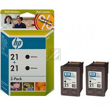 HP Tintendruckkopf 2 x schwarz (SD366AE, 21)