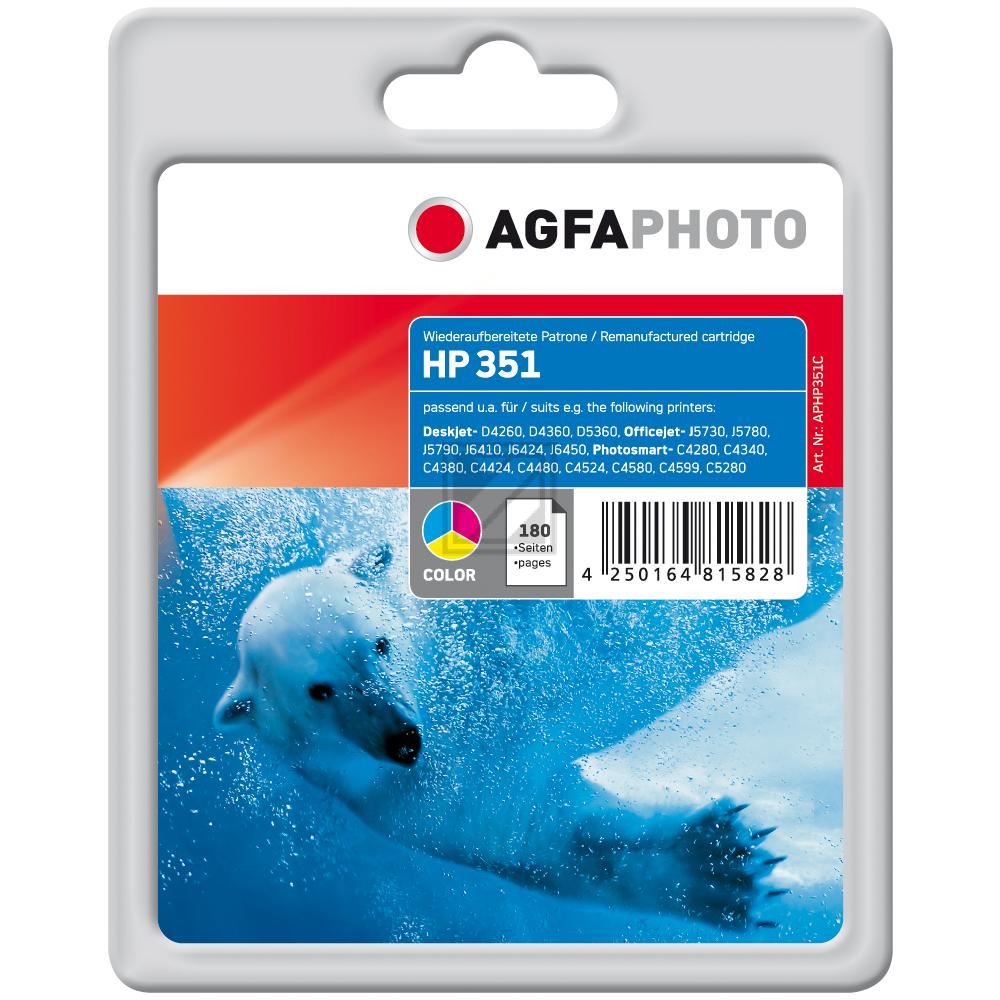 Agfaphoto Tintendruckkopf cyan/gelb/magenta (APHP351C) ersetzt 351