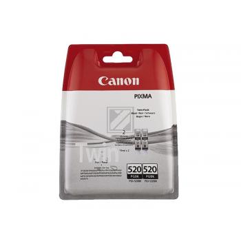 Canon Tintenpatrone 2 x schwarz (2932B012, 2 x PGI-520PGBK)