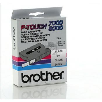 Brother Schriftbandkassette schwarz/transparent (TX-151)