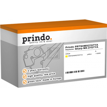 Prindo Toner-Kit gelb (PRTSHMX27GTYA) ersetzt MX-27GTYA