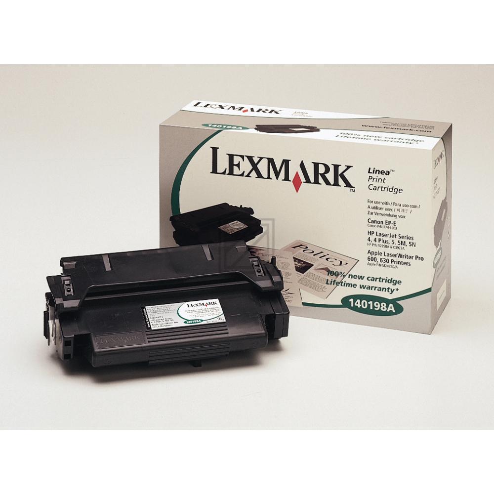 Lexmark Toner-Kartusche schwarz (140198A) ersetzt EP-E, 98A