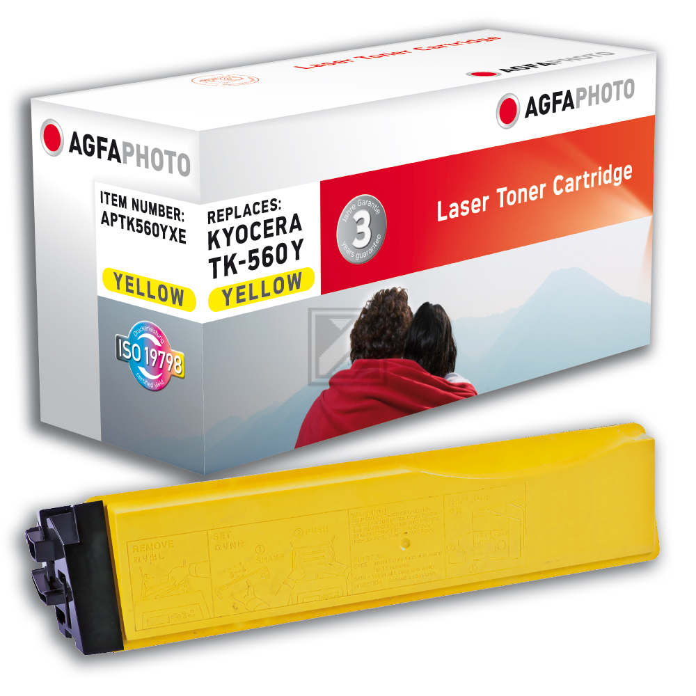 Agfaphoto Toner-Kit gelb (APTK560YXE) ersetzt TK-560Y