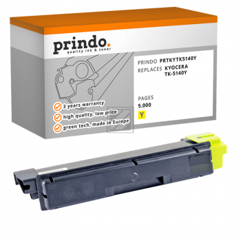 Prindo Toner-Kit gelb (PRTKYTK5140Y) ersetzt TK-5140Y