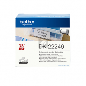 Brother Endlos-Etikett schwarz/weiß (DK22246)