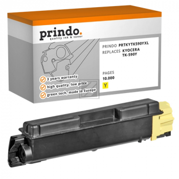 Prindo Toner-Kit gelb (PRTKYTK590YXL) ersetzt TK-590Y