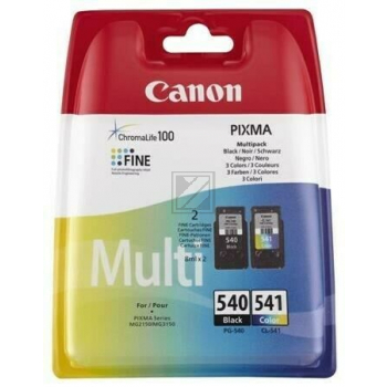 Canon Tintenpatrone cyan/gelb/magenta, schwarz, schwarz/farbig (5225B007, CL-541, PG-540)