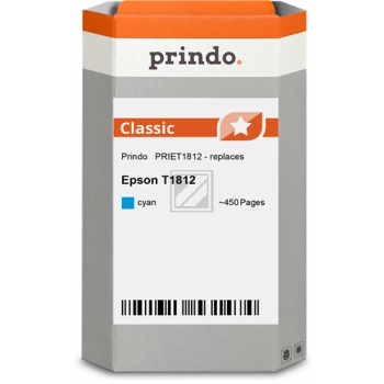 Prindo Tintenpatrone (Classic) cyan HC (PRIET1812) ersetzt T1812