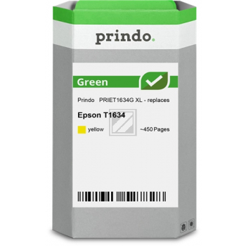 Prindo Tintenpatrone (Green) gelb HC (PRIET1634G) ersetzt T1634