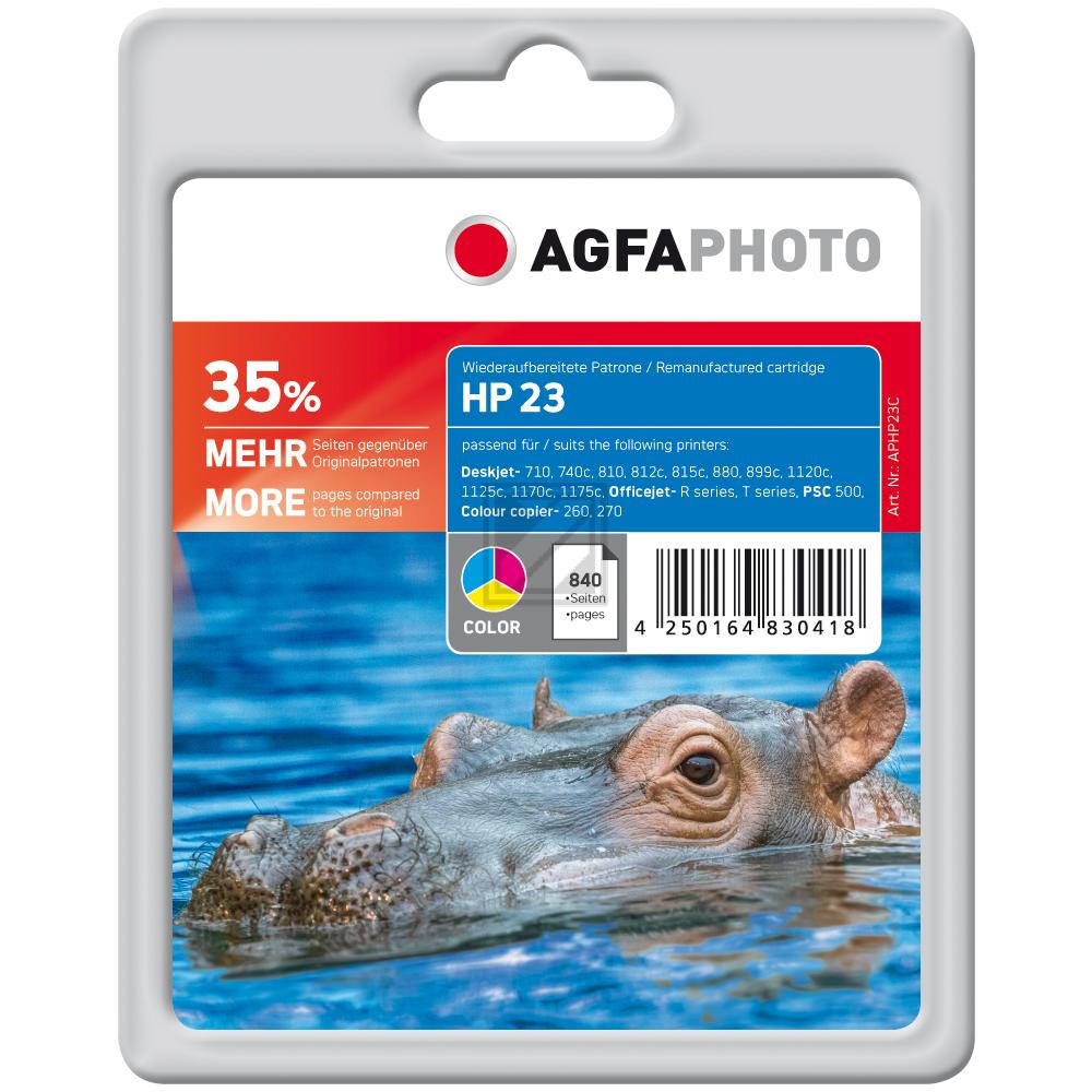 Agfaphoto Tintendruckkopf cyan/gelb/magenta (APHP23C) ersetzt 23