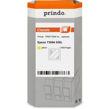 Prindo Tintenpatrone (Classic) gelb HC (PRIET3594) ersetzt 35XL