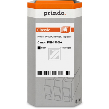 Prindo Tintenpatrone (Classic) schwarz (PRICPGI1500BK) ersetzt PGI-1500BK