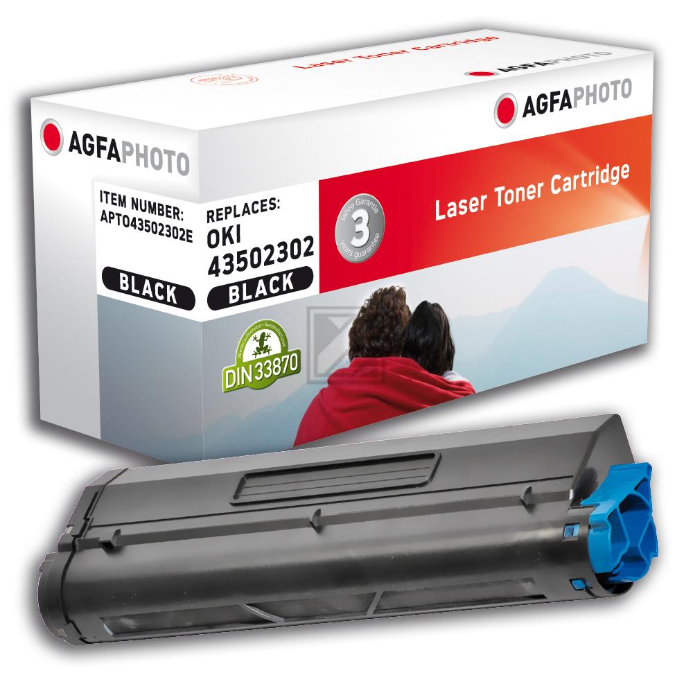 Agfaphoto Toner-Kit schwarz (APTO43502302E) ersetzt 43502302