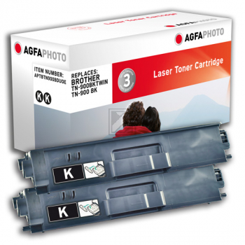 Agfaphoto Toner-Kit 2 x schwarz (APTBTN900BDUOE) ersetzt TN-900BK