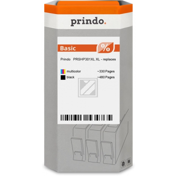Prindo Tintendruckkopf (Basic) cyan/gelb/magenta, schwarz HC (PRSHP301XL) ersetzt 301XL