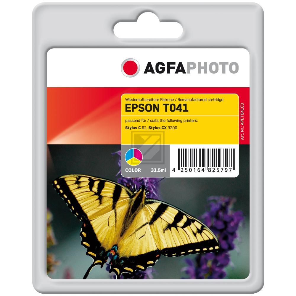 Agfaphoto Tintenpatrone cyan/gelb/magenta (APET041CD) ersetzt T041, 01436