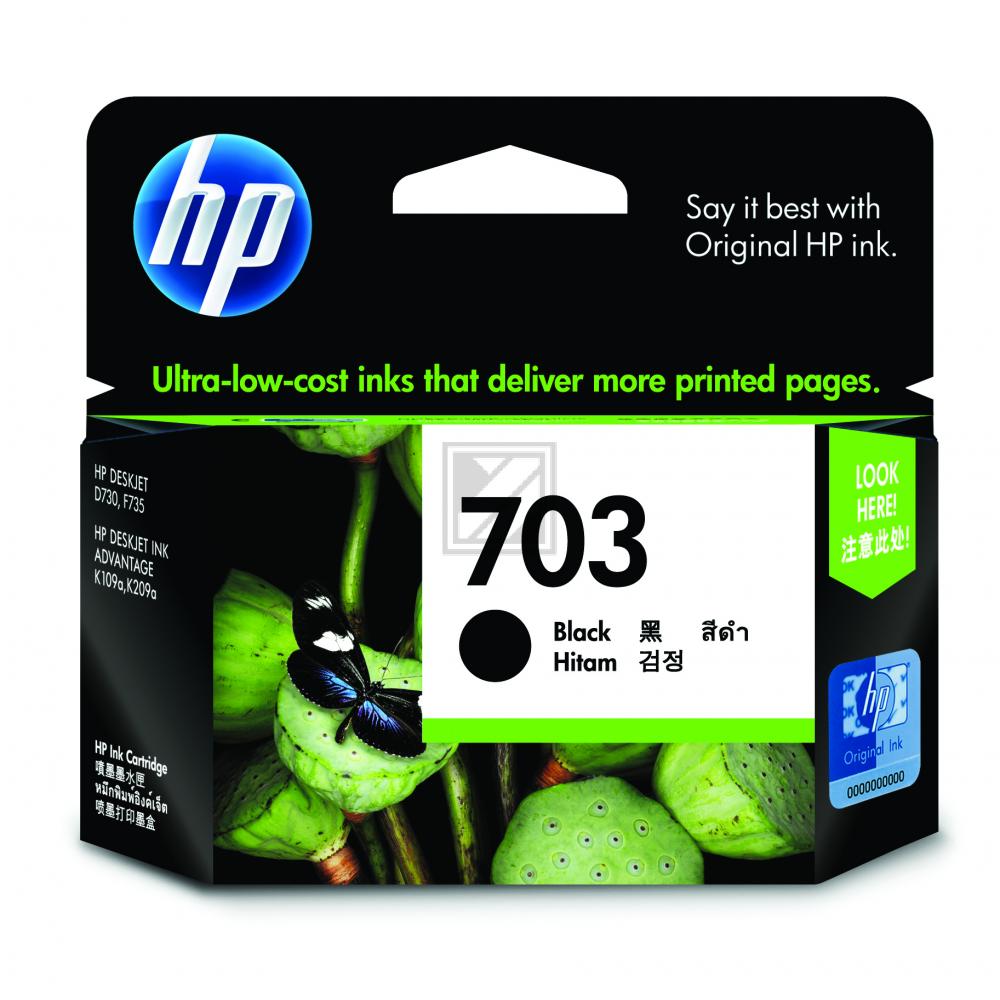 HP Tintendruckkopf schwarz (CD887AA, 703)