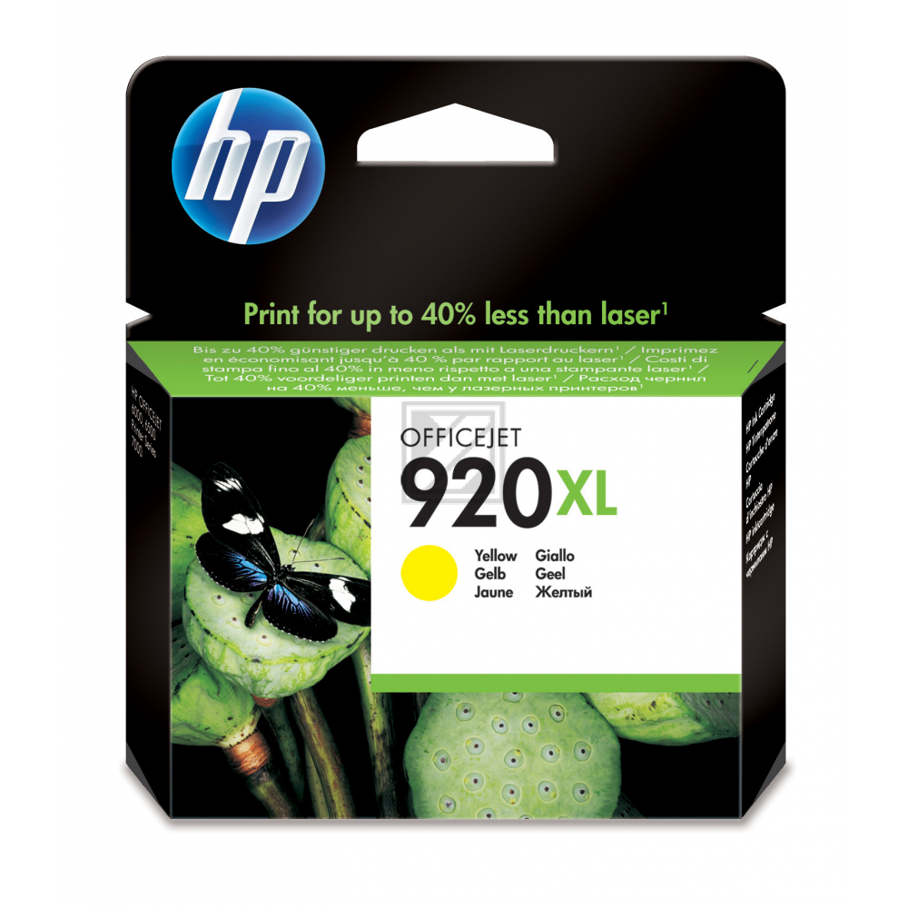 HP Tintenpatrone Blister gelb HC (CD974AE#301, 920XL)