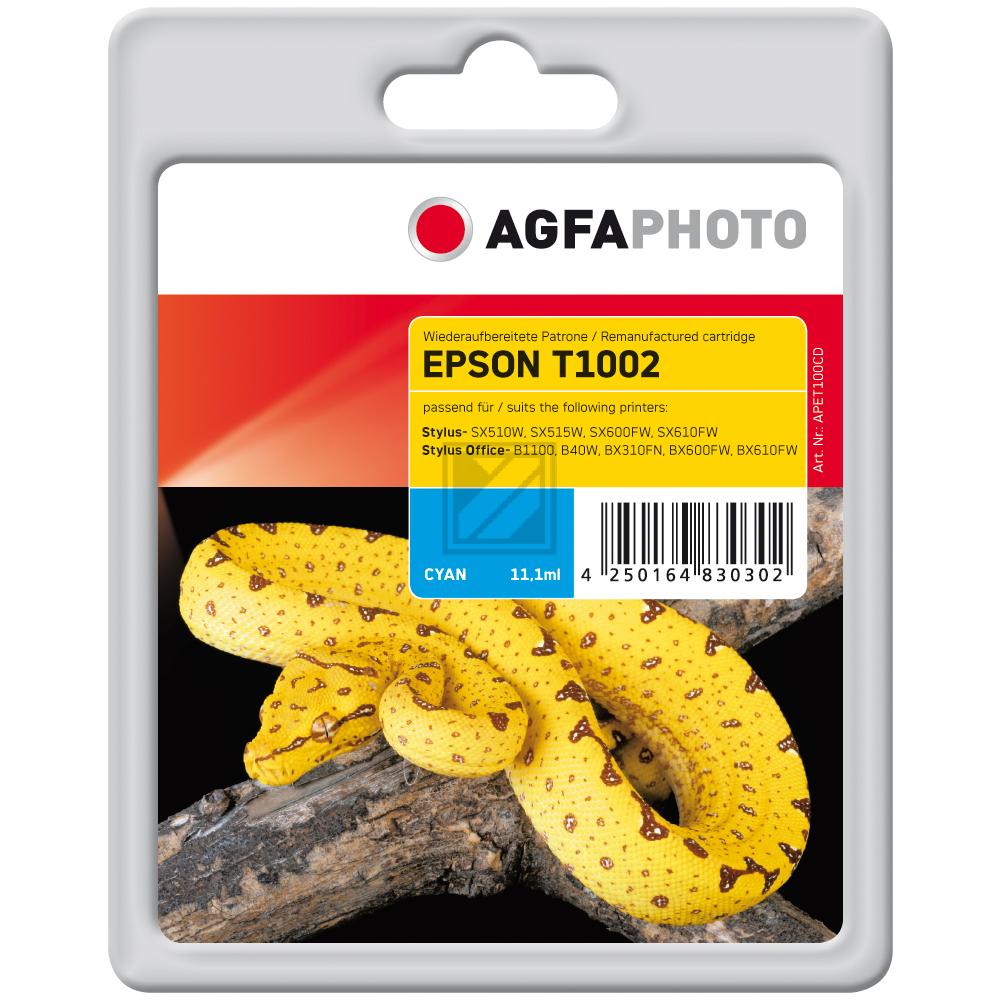 Agfaphoto Tintenpatrone cyan (APET100CD) ersetzt T1002