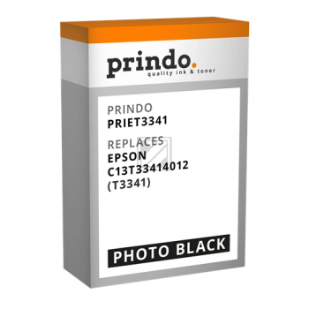 Prindo Tintenpatrone photo schwarz (PRIET3341) ersetzt T3341