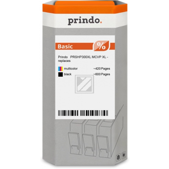 Prindo Tintendruckkopf (Basic) cyan/gelb/magenta, schwarz HC (PRSHP300XL MCVP) ersetzt 300XL