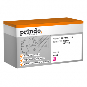 Prindo Toner-Kartusche magenta HC (PRTR407718) ersetzt 407718