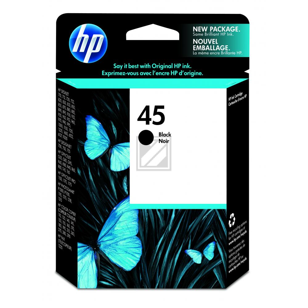 HP Tintendruckkopf schwarz LC (51645GE#301, 45)