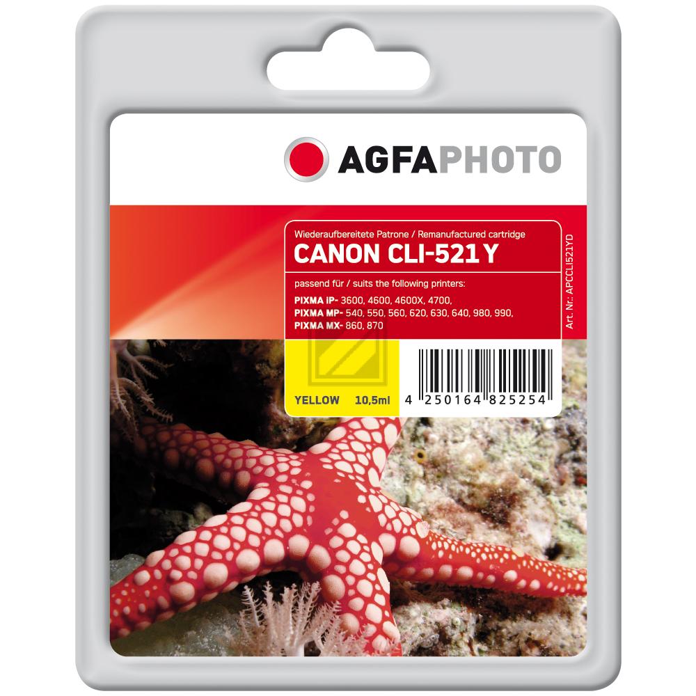 Agfaphoto Tintenpatrone gelb (APCCLI521YD) ersetzt CLI-521Y