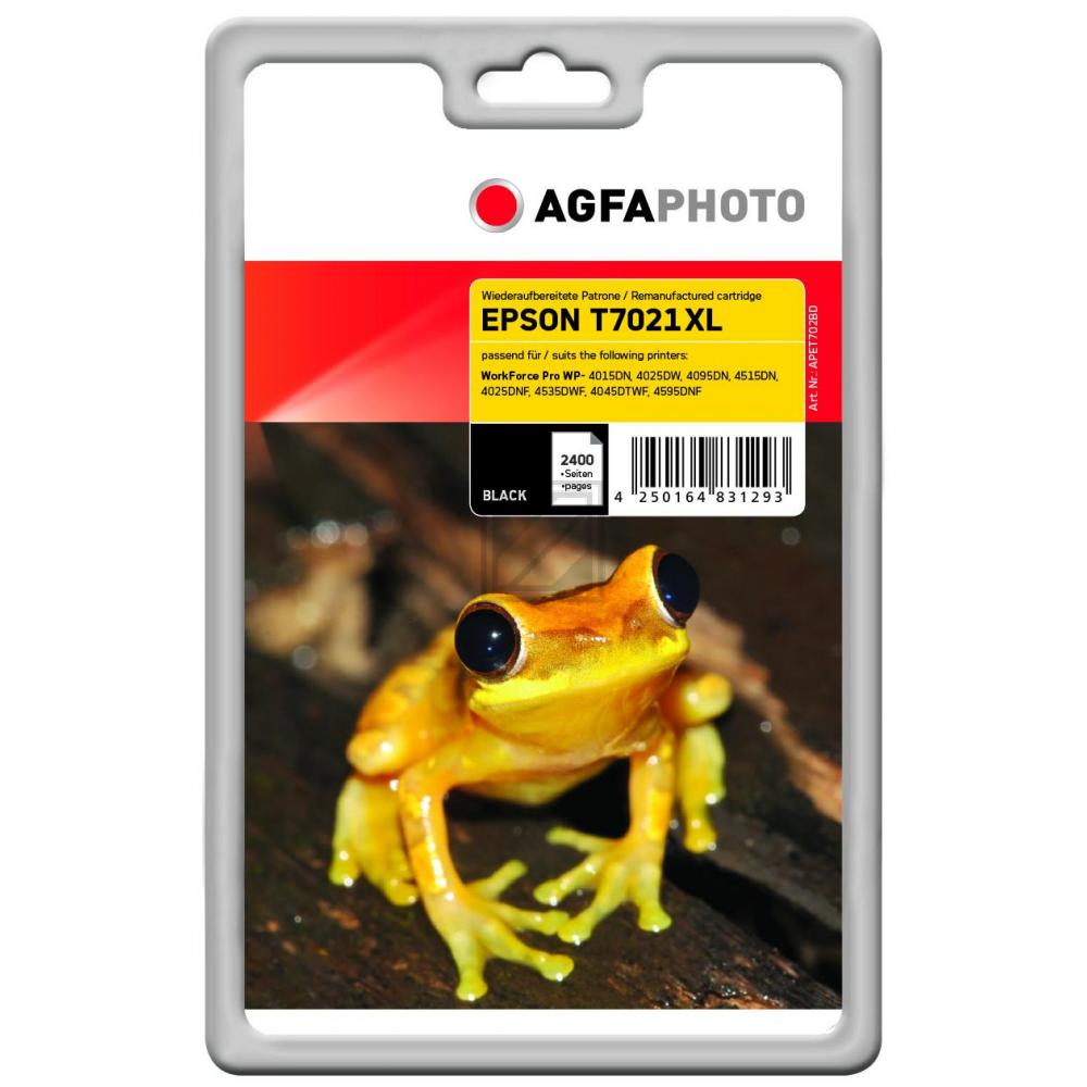 Agfaphoto Tintenpatrone schwarz HC (APET702BD) ersetzt T7021