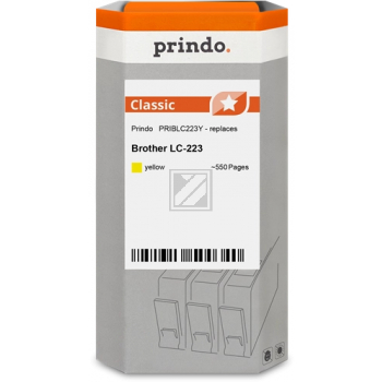 Prindo Tintenpatrone (Classic) gelb (PRIBLC223Y) ersetzt LC-223Y