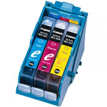 Canon Tintendruckkopf Bci-3EC/M/Y gelb, magenta, cyan (4609A002AA, BC-31E, BCI-3EC, BCI-3EM, BCI-3EY)